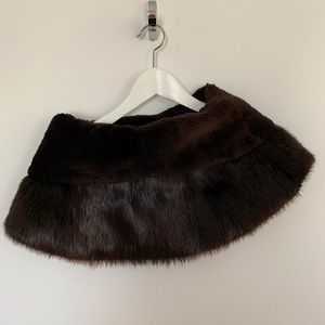 Dino Gaspard real beaver fur long sheared cape